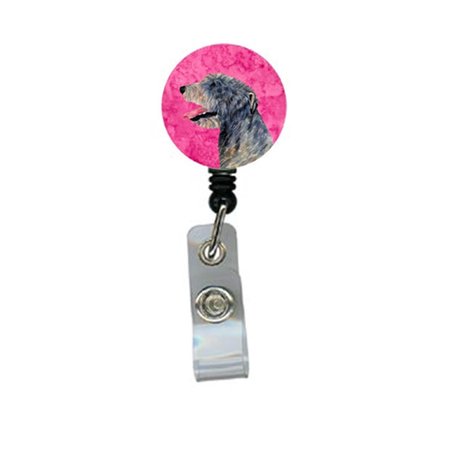 CAROLINES TREASURES Irish Wolfhound Retractable Badge Reel Or Id Holder With Clip SS4782-PK-BR
